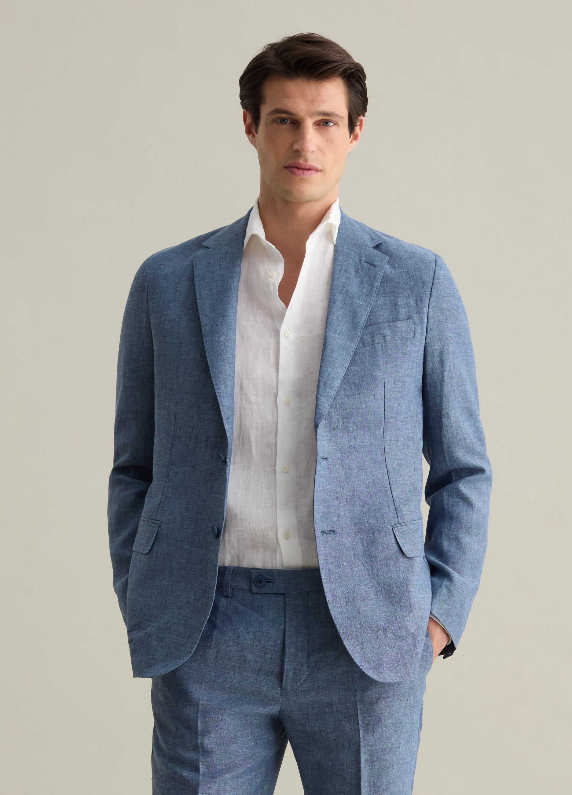 Blazer monopetto in lino