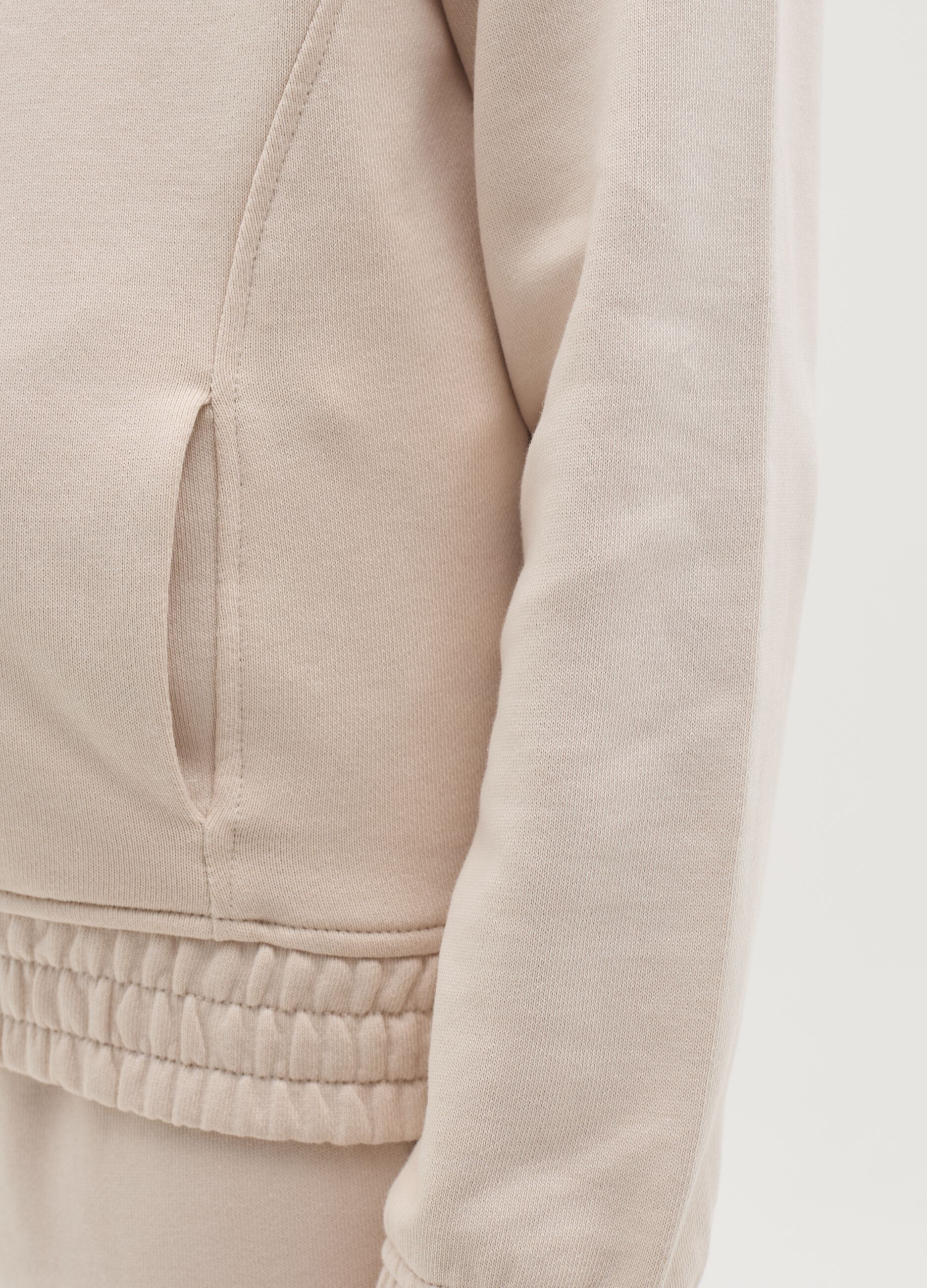 Full-zip Essential in French Terry con cappuccio 