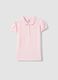 Girls' Pink Pure Cotton Polo, Regular Fit_0