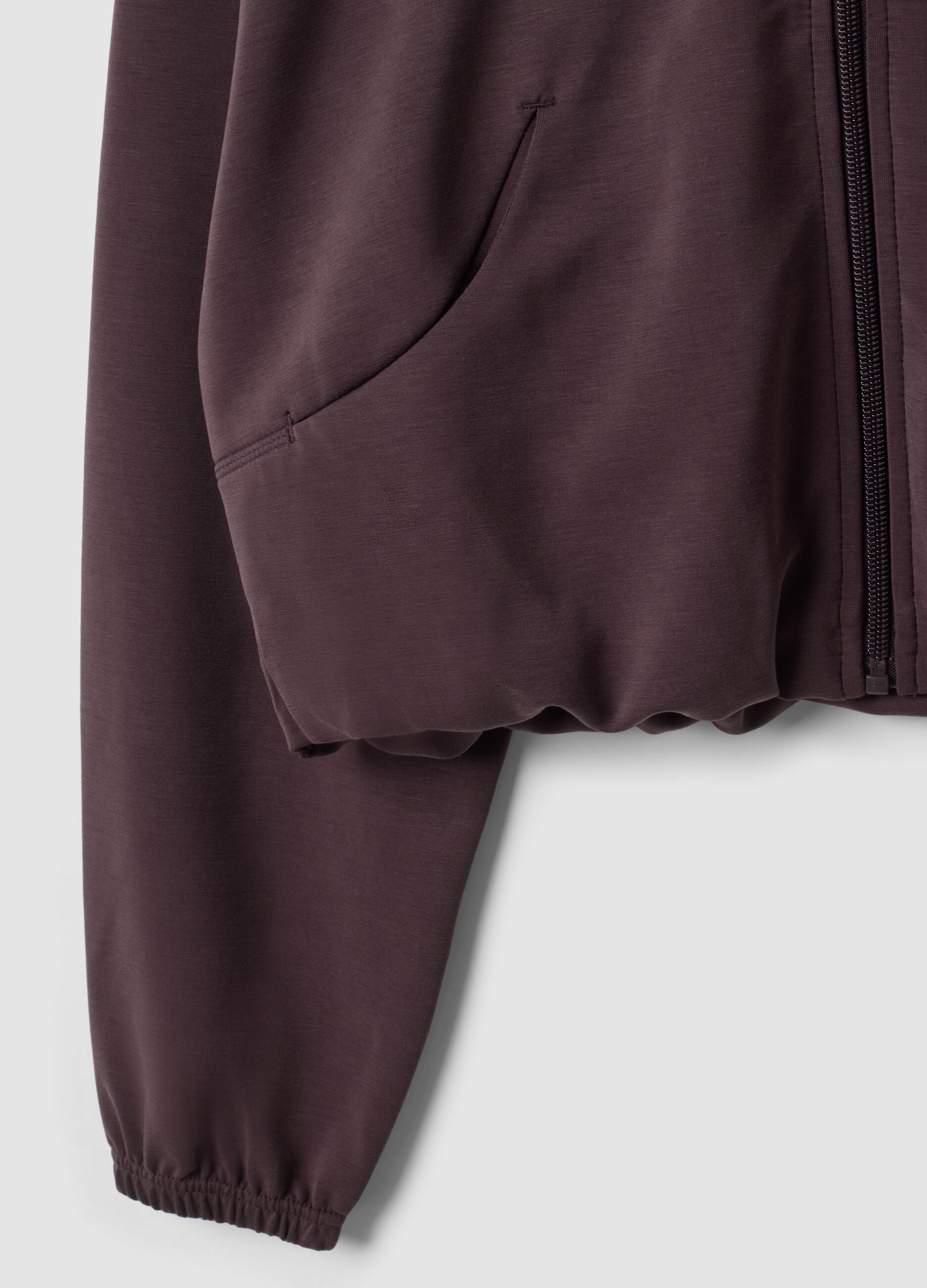 Full-zip viola corta in tessuto soft-touch con collo rialzato ALTAVIA STUDIO