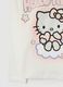 Girls' white cotton blend t-shirt featuring Hello Kitty_3