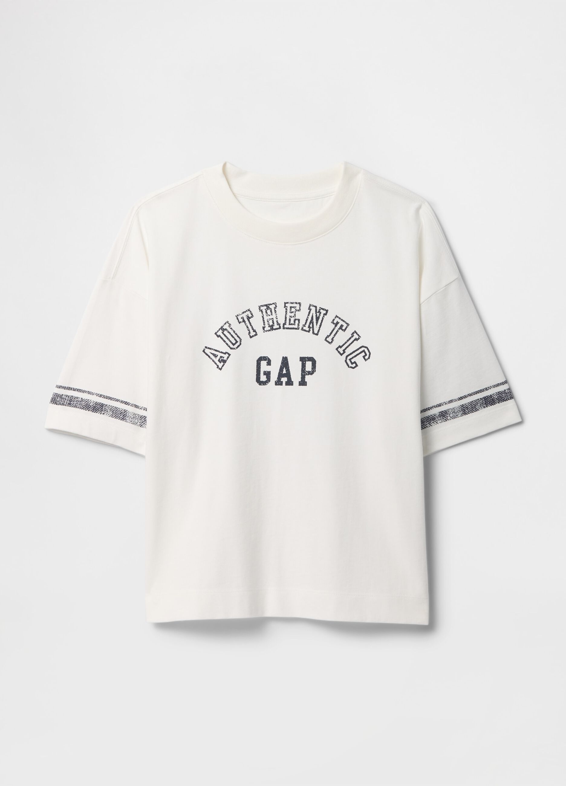 White cotton cropped T-shirt from Gap