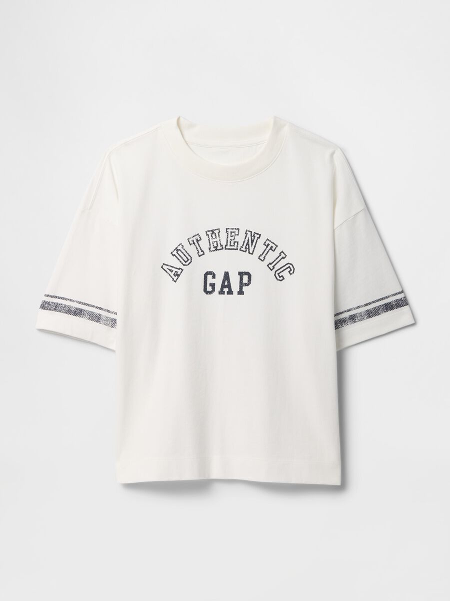 White cotton cropped T-shirt from Gap_4
