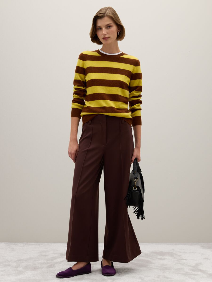 Multicolour Pure Wool Regular Fit Sweater_2