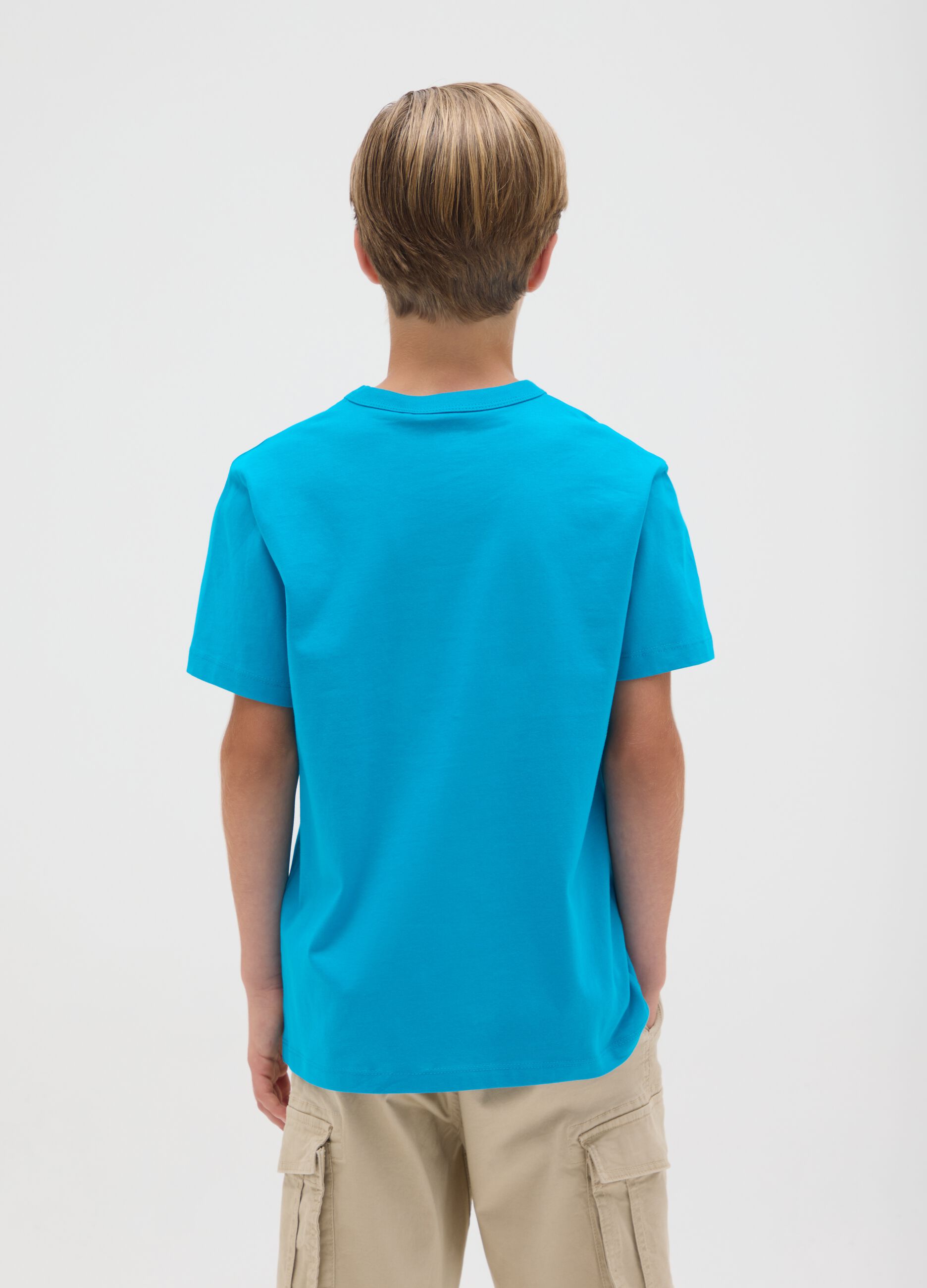OVS Kids Blue Short Sleeve Cotton T-shirt
