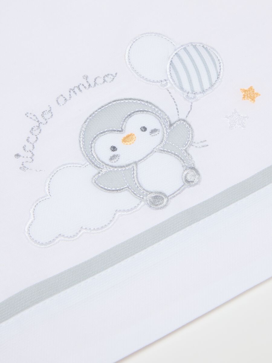Multicolour pure cotton newborn sheet set with embroidery_2