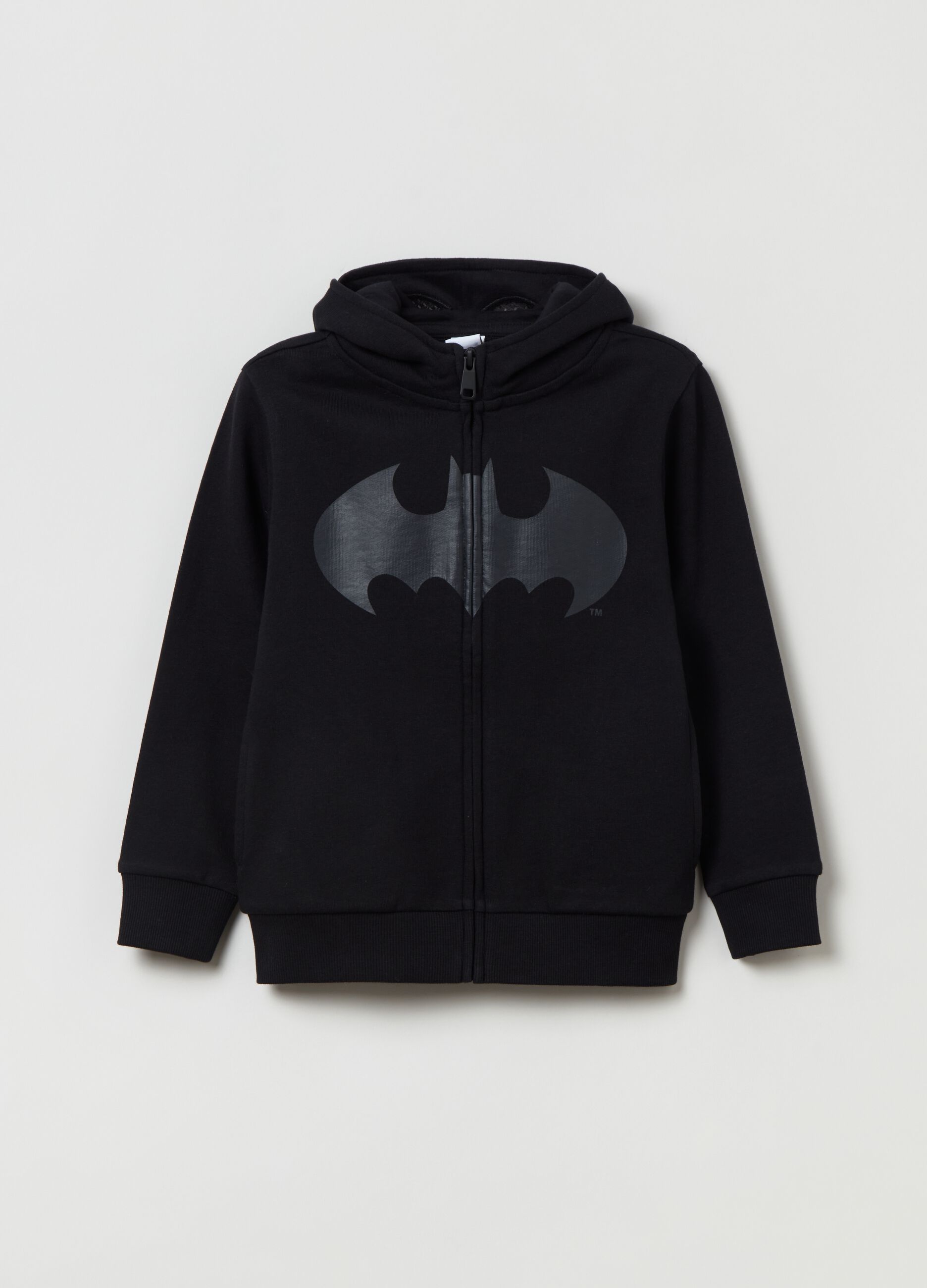 Full-zip con cappuccio e stampa Batman 