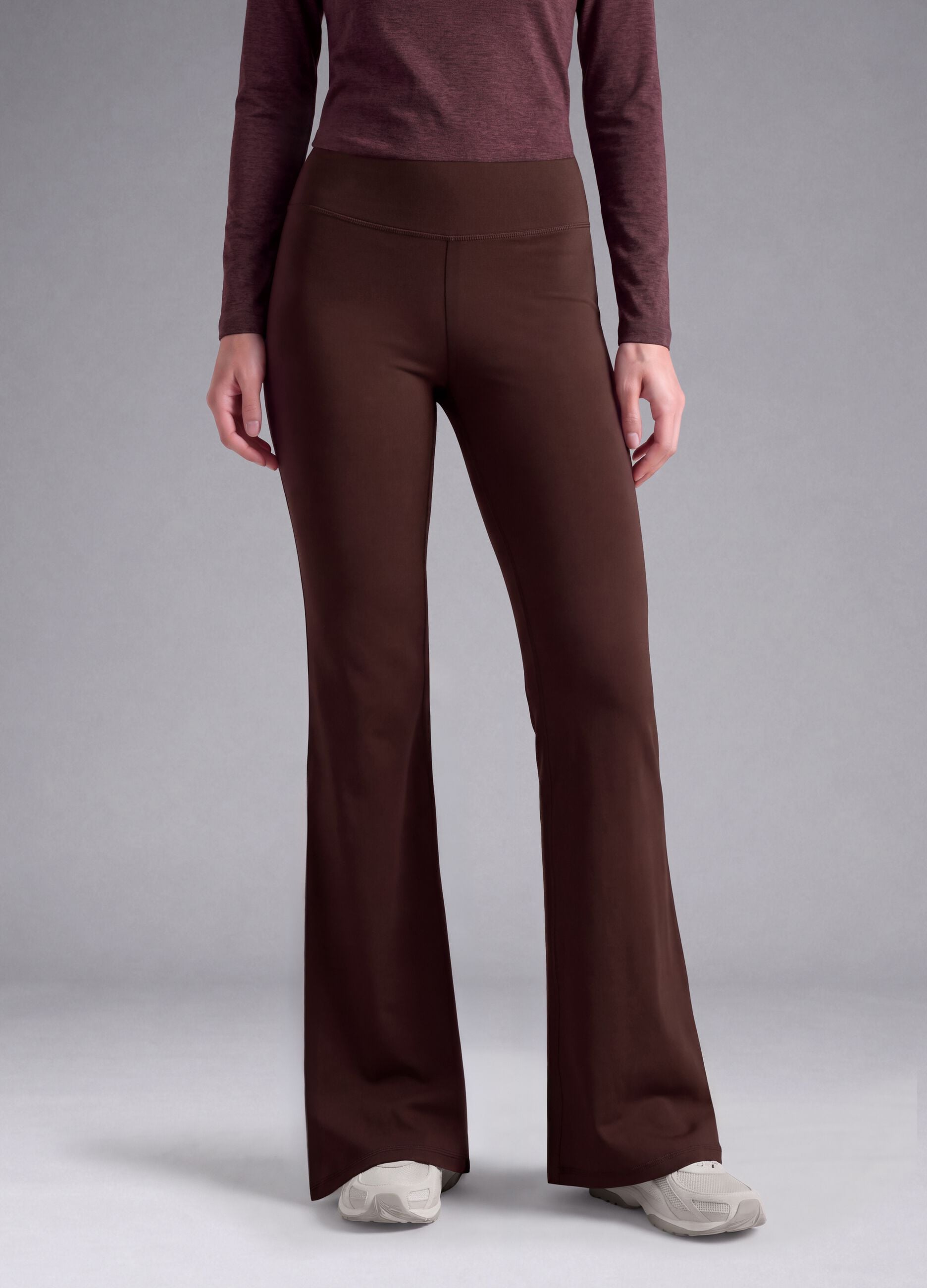 Brown flared leggings in breathable stretch fabric ALTAVIA STUDIO