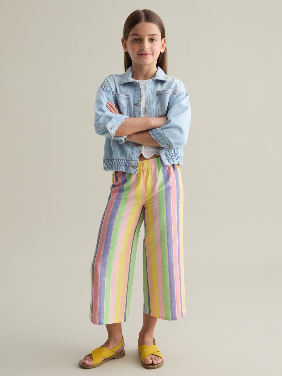Wide Multicolor Striped Trousers_1
