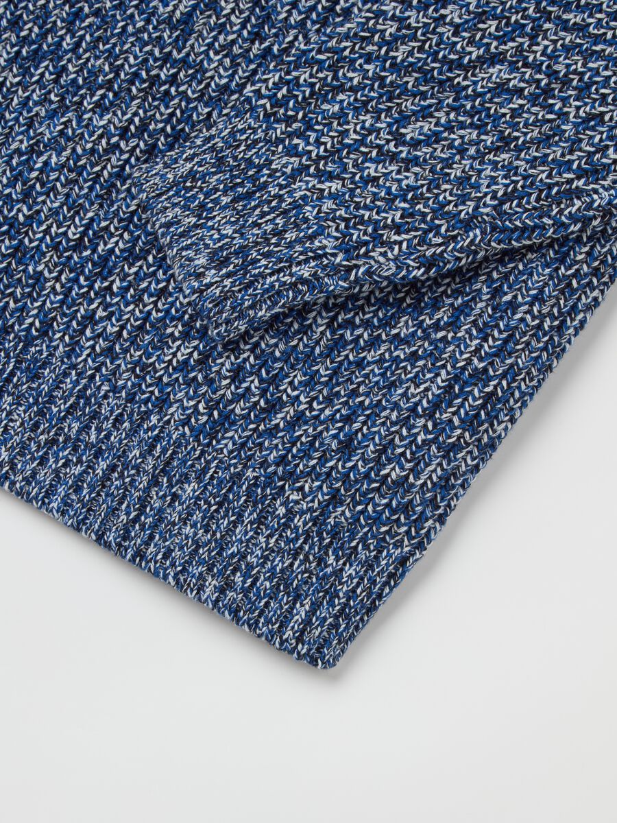 Cotton pullover with two-tone weave_5