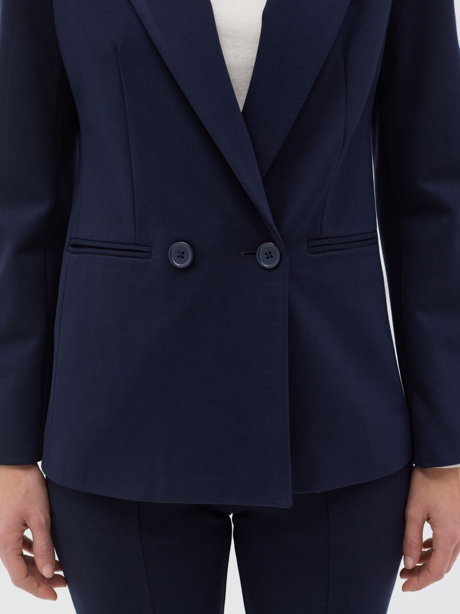 Double-breasted stretch blazer_2