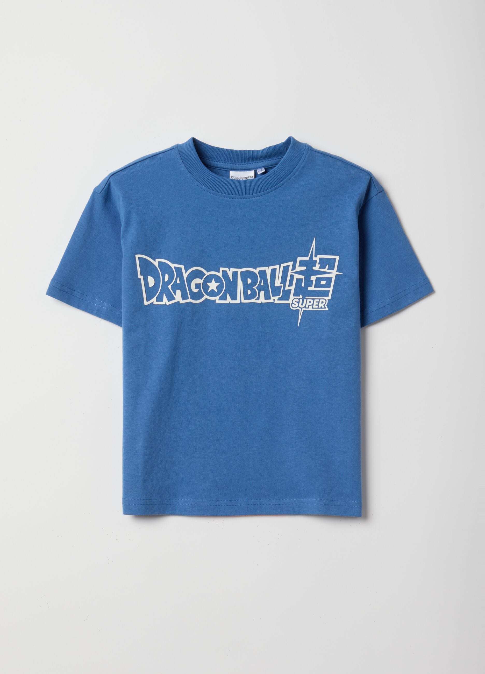 Blue oversized pure cotton crew-neck Dragon Ball T-shirt for boys