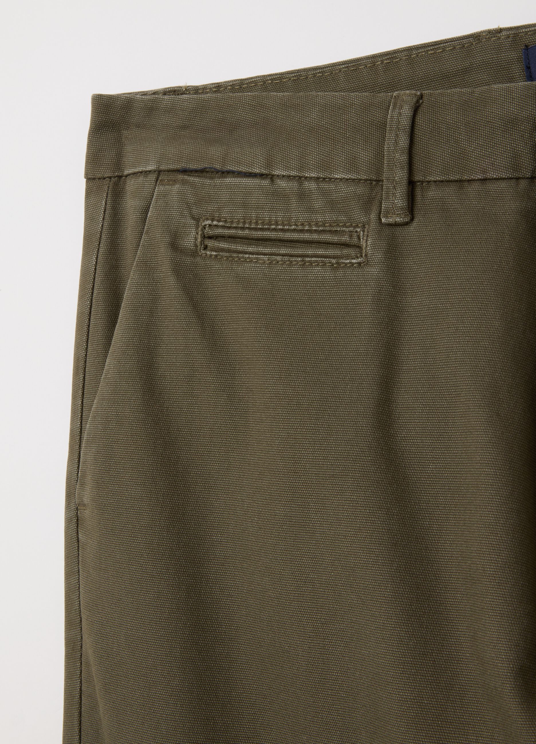 Pantaloni chino in cotone verdi slim fit