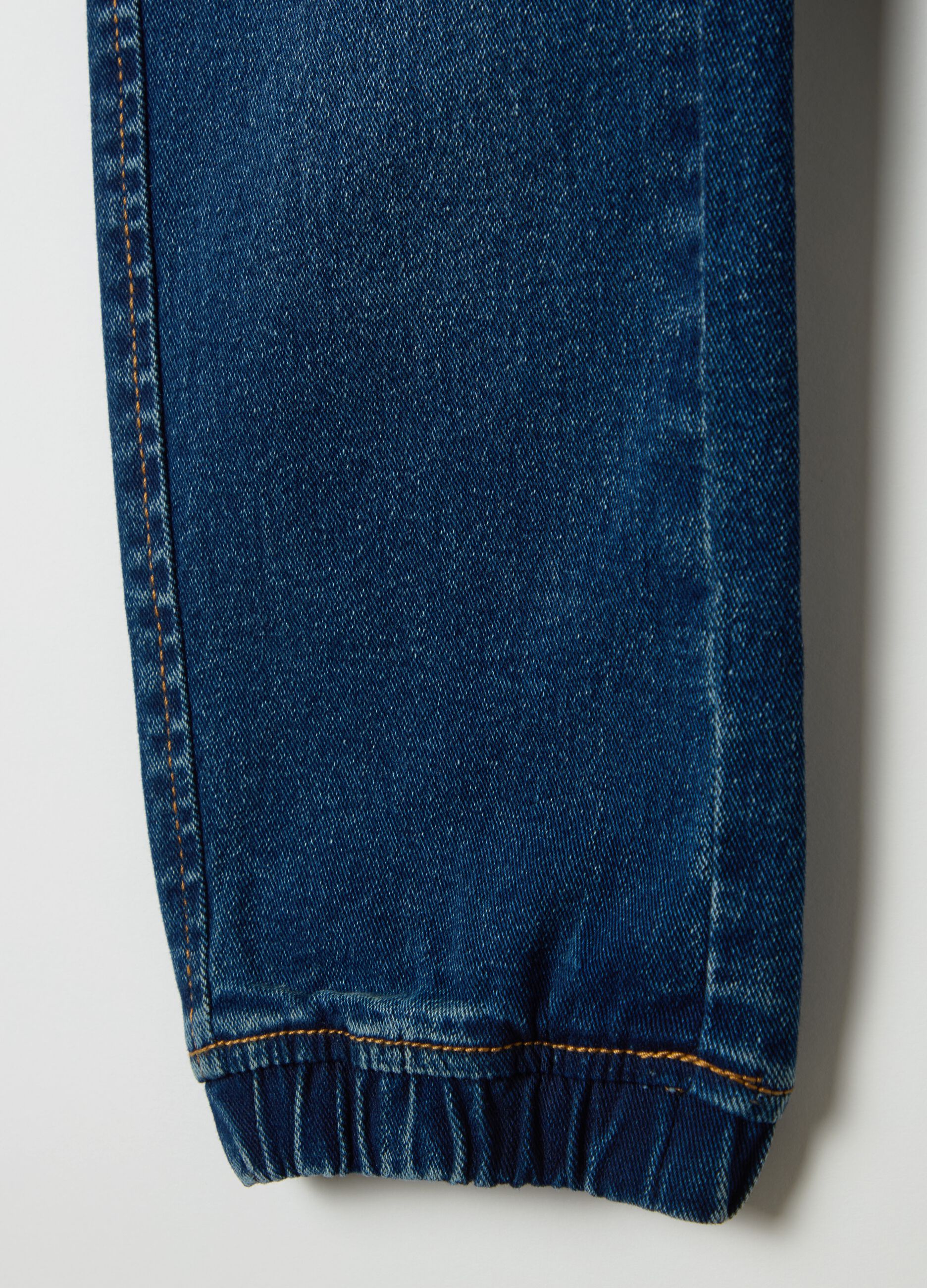 Relaxed-fit joggers in denim with drawstring
