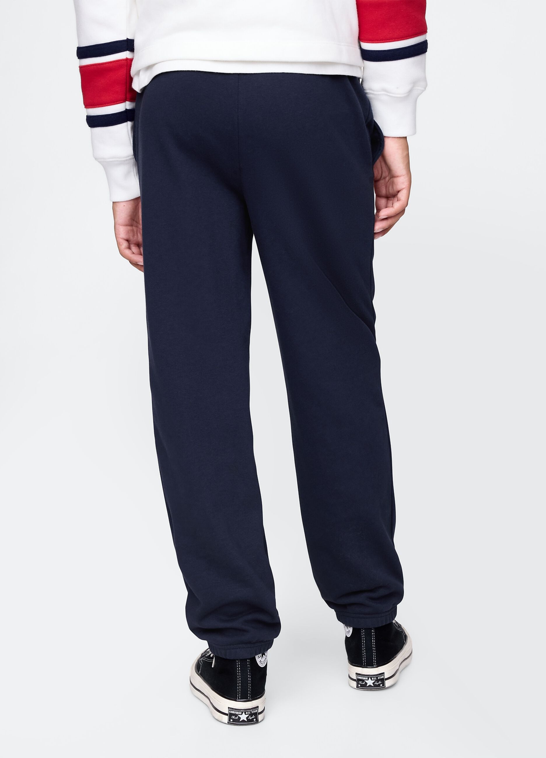GAP Kids navy blue cotton-blend trousers