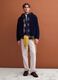 Felpa sherpa blu con cappuccio regular fit_1