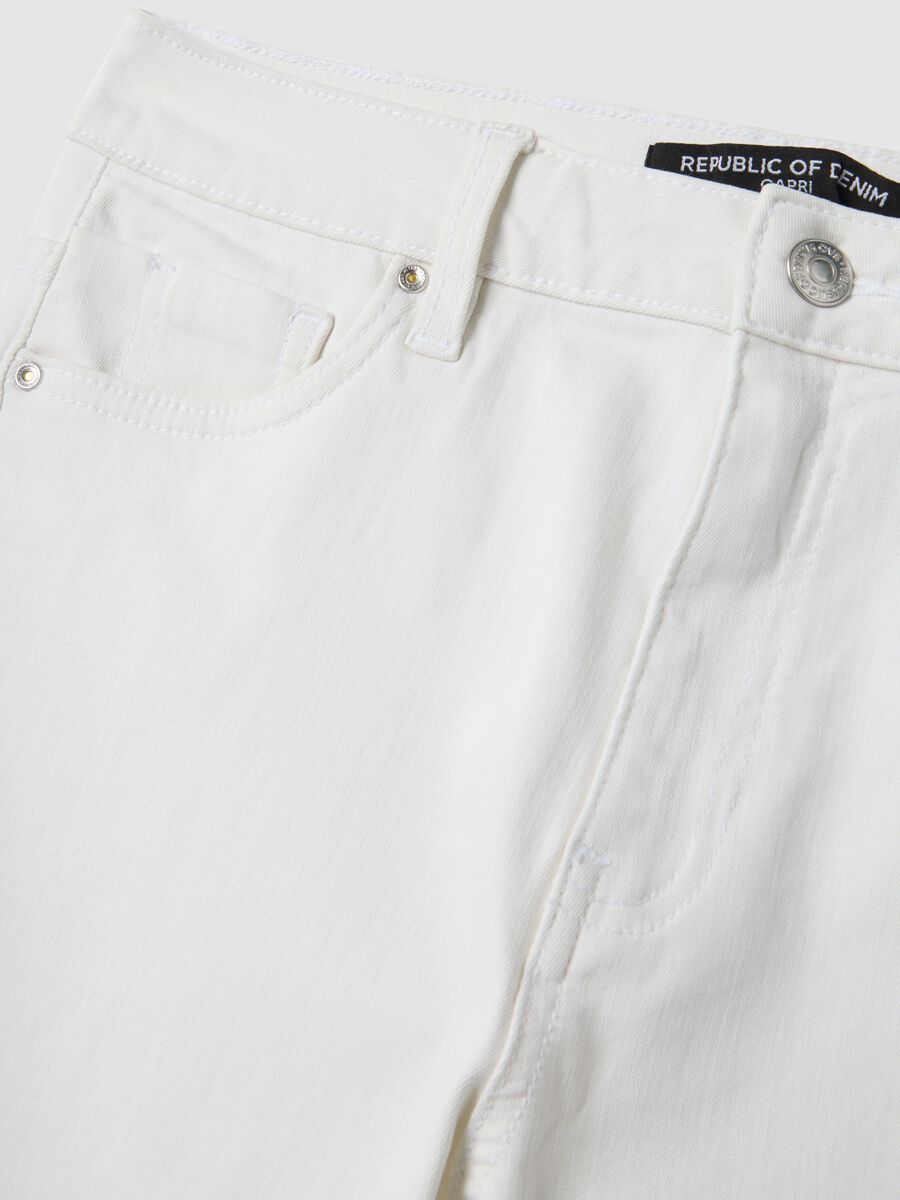 Skinny jeans in white stretch cotton blend_1