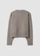 Grey stretch wool crew-neck cardigan, regular fit_2