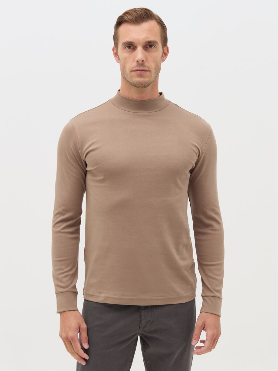 Long-sleeved T-shirt in interlock cotton_0