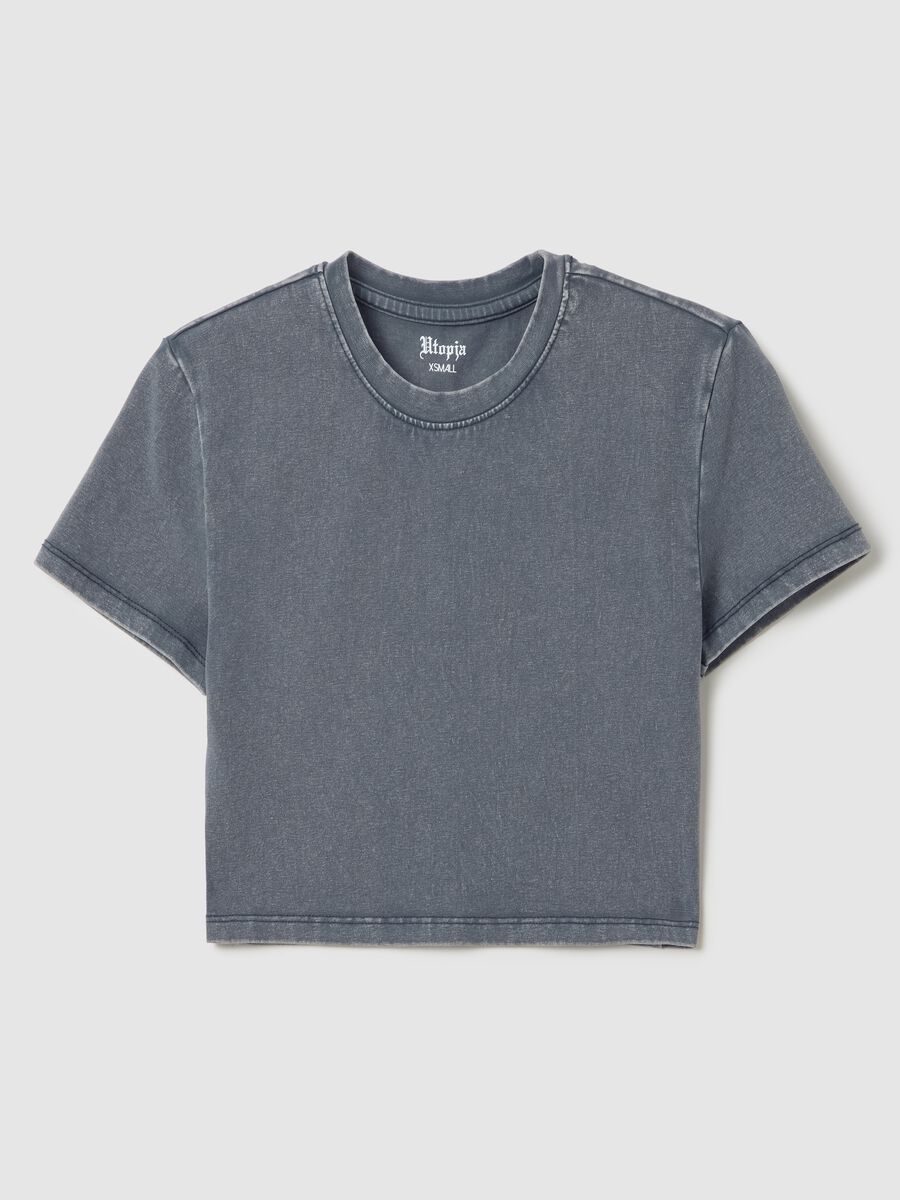 Vintage Grey Crop T-shirt_4