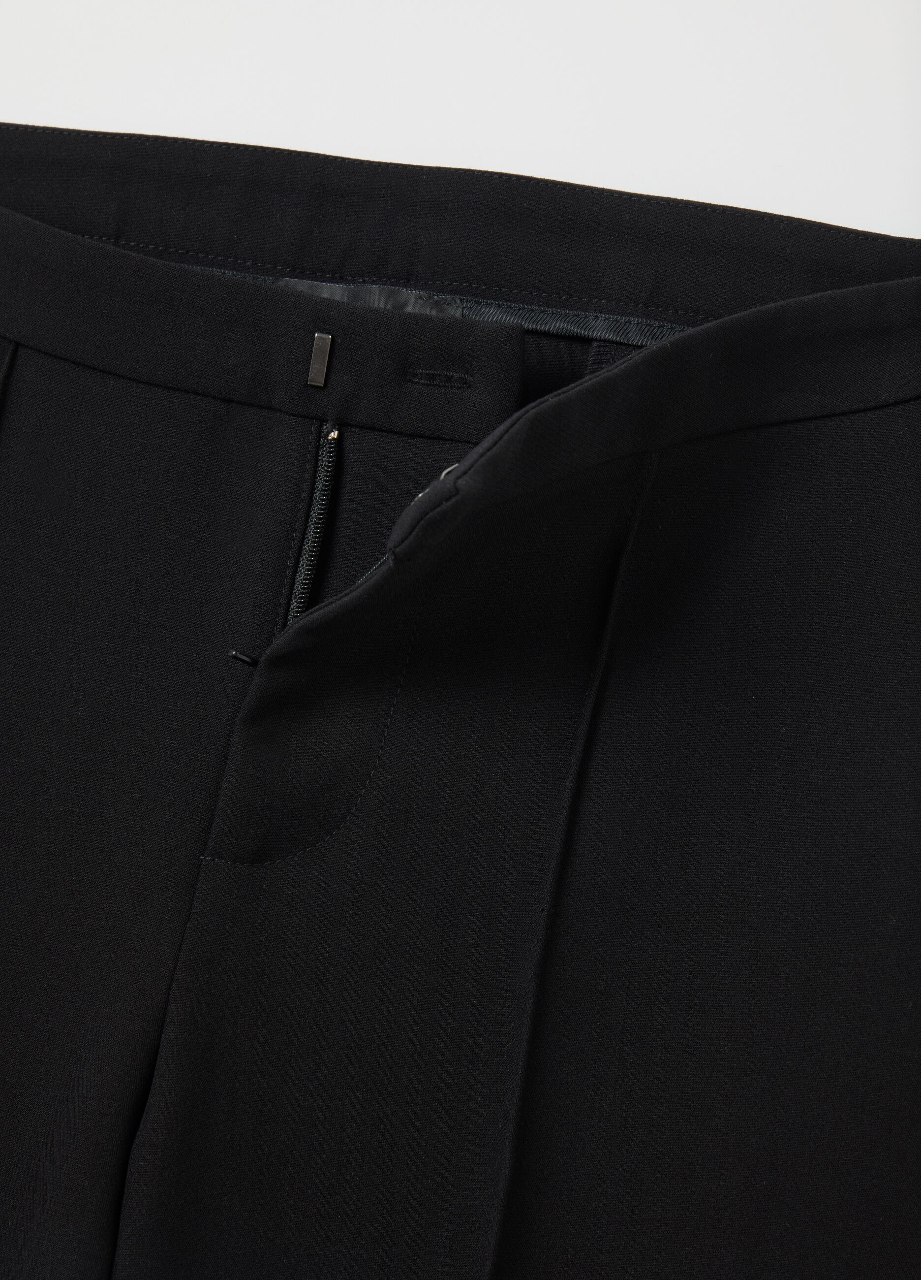 Formal Flare Trousers Black
