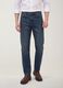 Blue denim straight-fit jeans in pure cotton_1