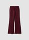 Purple flare trousers in pure organic cotton_0