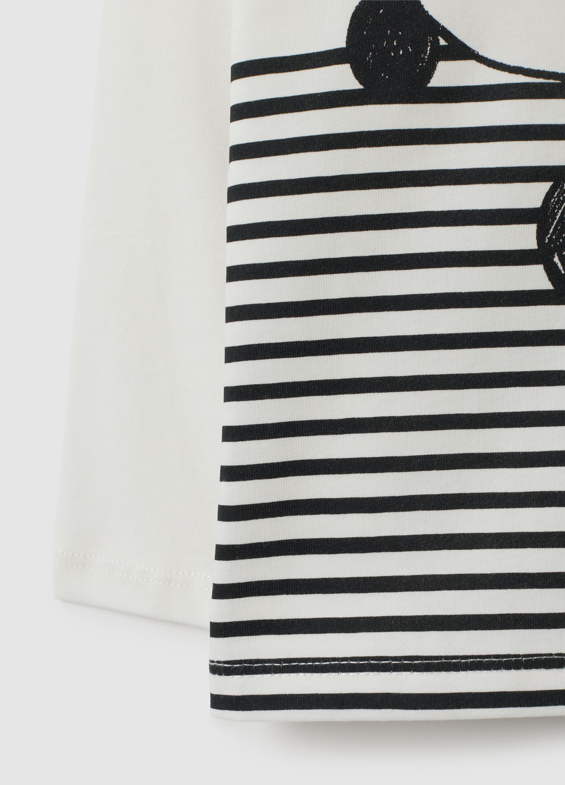 Maglietta a righe per bambino in puro cotone multicolor regular fit