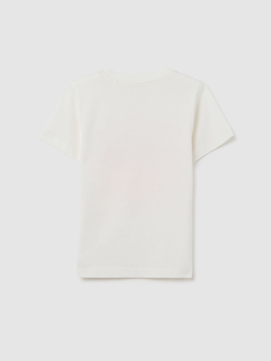 White pure cotton kids' t-shirt regular fit_1