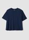 Blue short-sleeved T-shirt in stretch cotton and modal_4