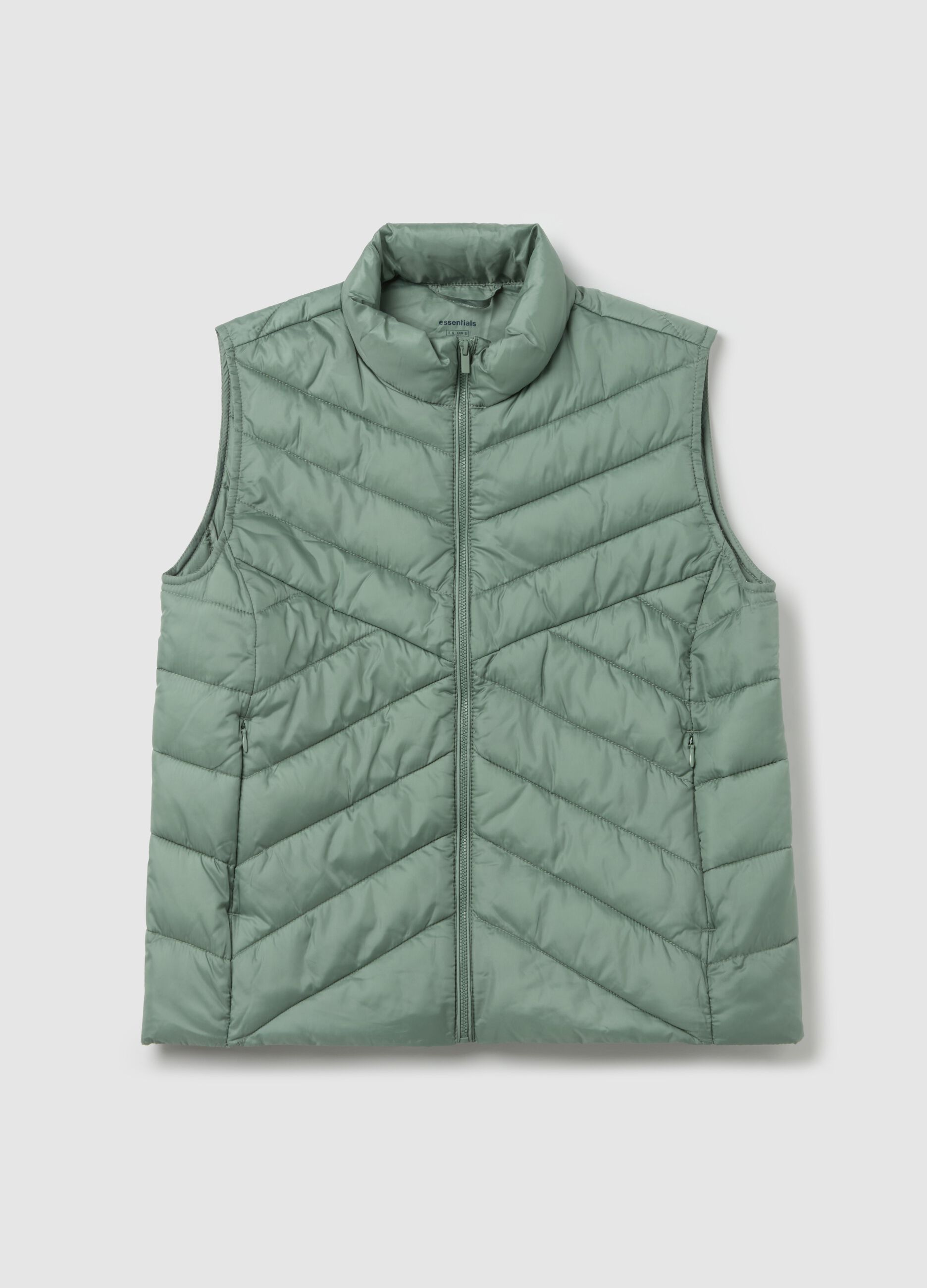 Gilet full-zip ultralight a collo alto