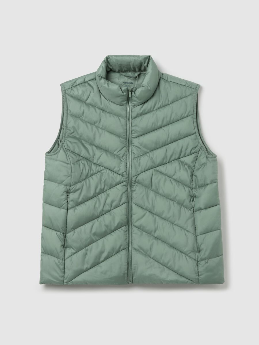 Full-zip ultralight gilet with high neck_4