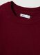 Burgundy sweater with round neckline_5