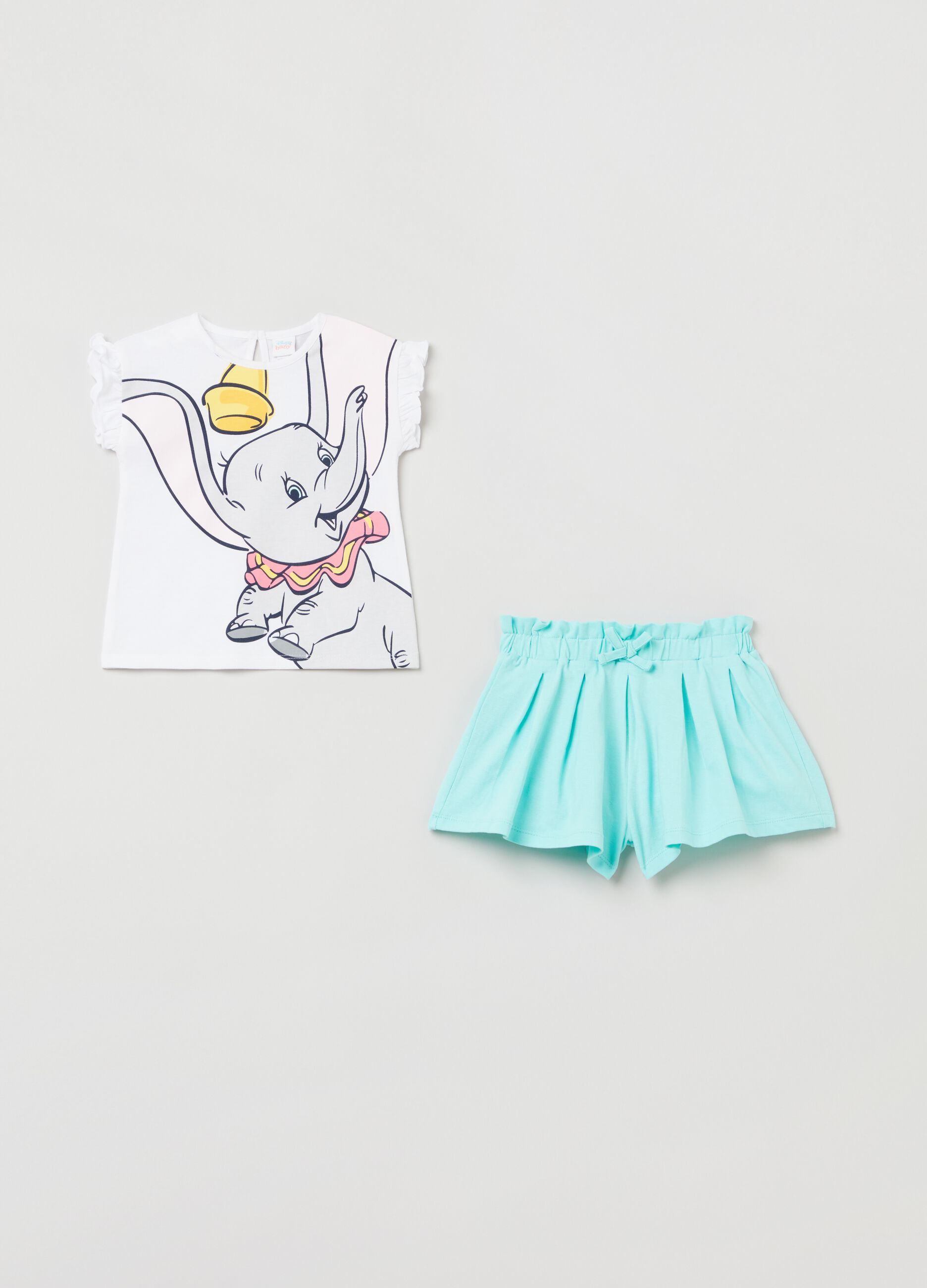 Jogging set t-shirt e shorts Disney Baby Dumbo