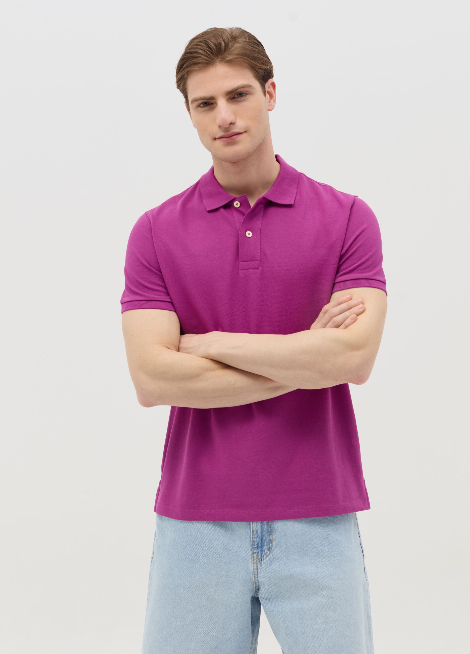 Organic cotton regular-fit polo shirt