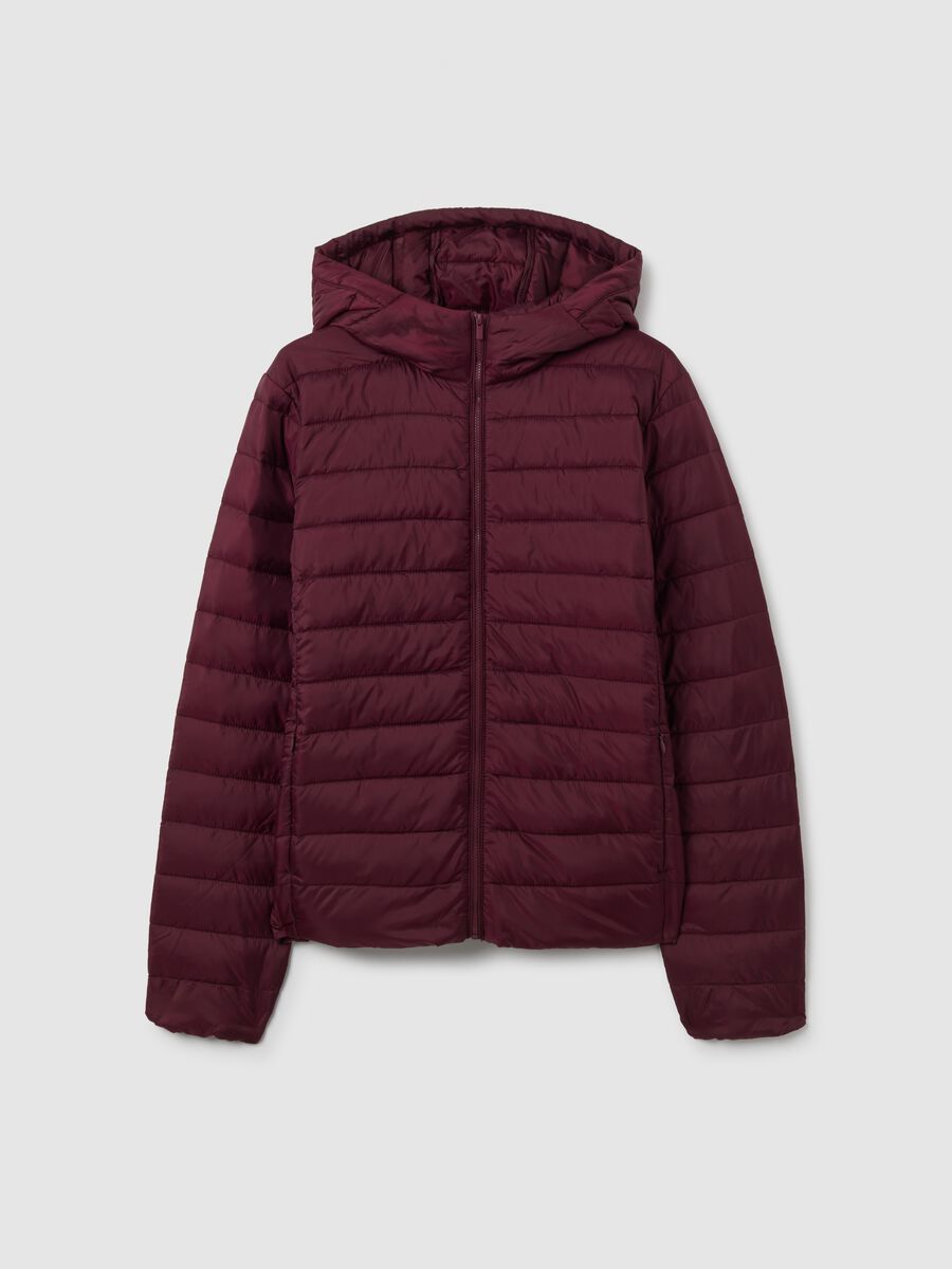 Red mixed regular fit jacket_4