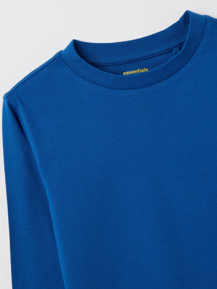 Children's regular fit blue pure cotton t-shirt_2