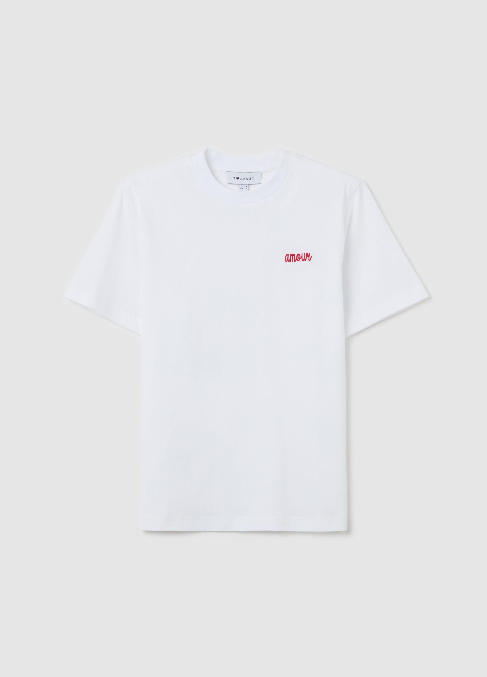 T-shirt in cotone con ricamo