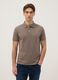 Polo in puro cotone marrone slim fit_0