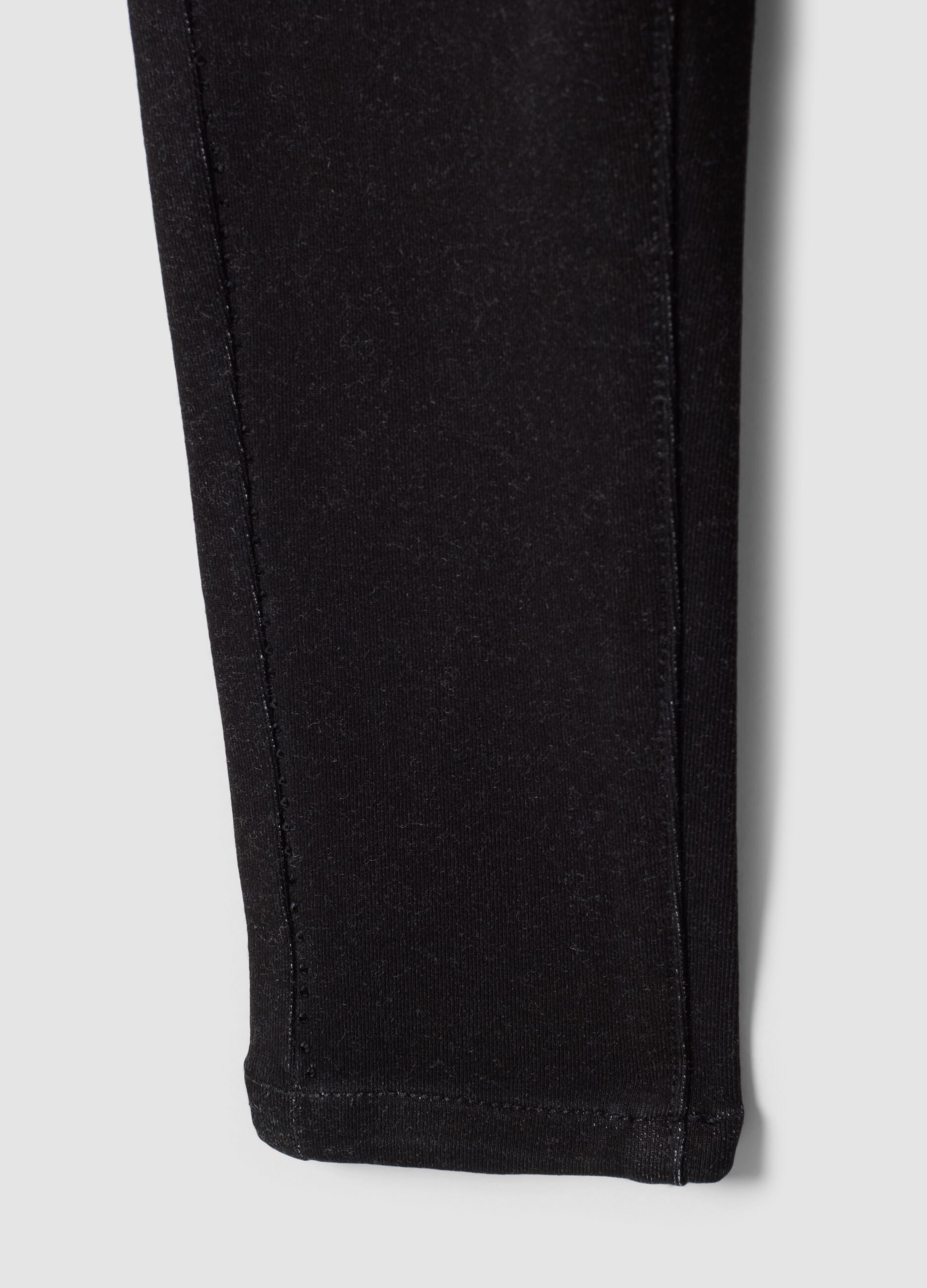 Jeggings neri in cotone elasticizzato skinny fit per bimba