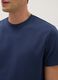 Blue Cotton Blend Crew Neck T-shirt Regular Fit_3