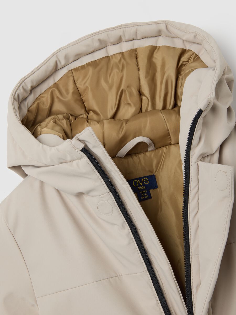 Giubbotto imbottito beige da bambino regular fit _2