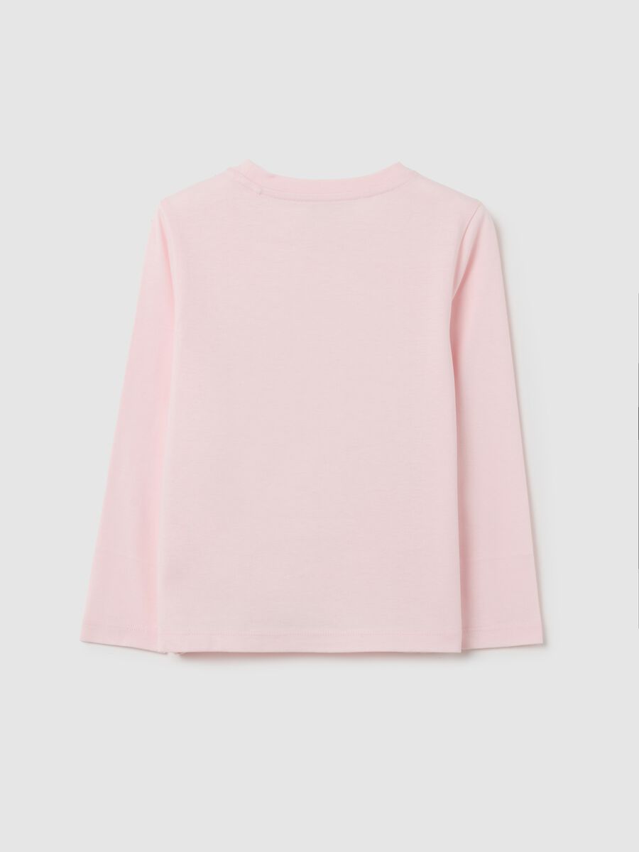 Girls' Pink Pure Cotton Regular Fit T-Shirt_1