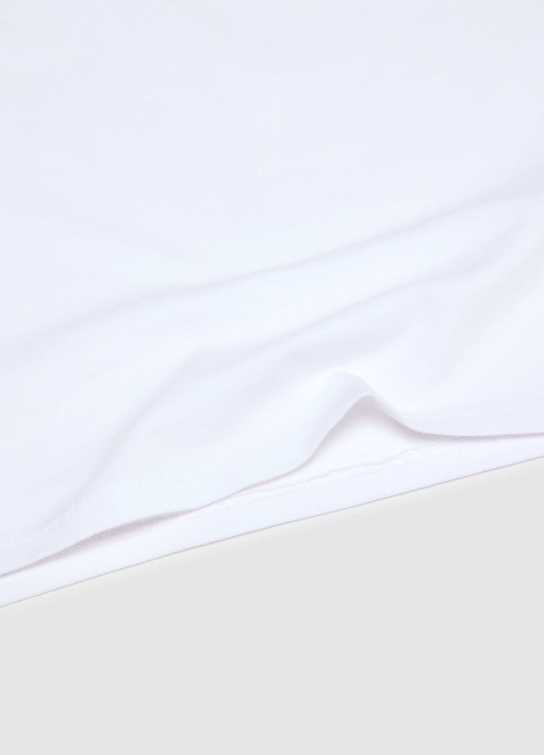 Children's white stretch cotton t-shirt twin pack, regular fit