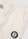 White cotton blend kids' joggers with Nets logo, oversized fit_2