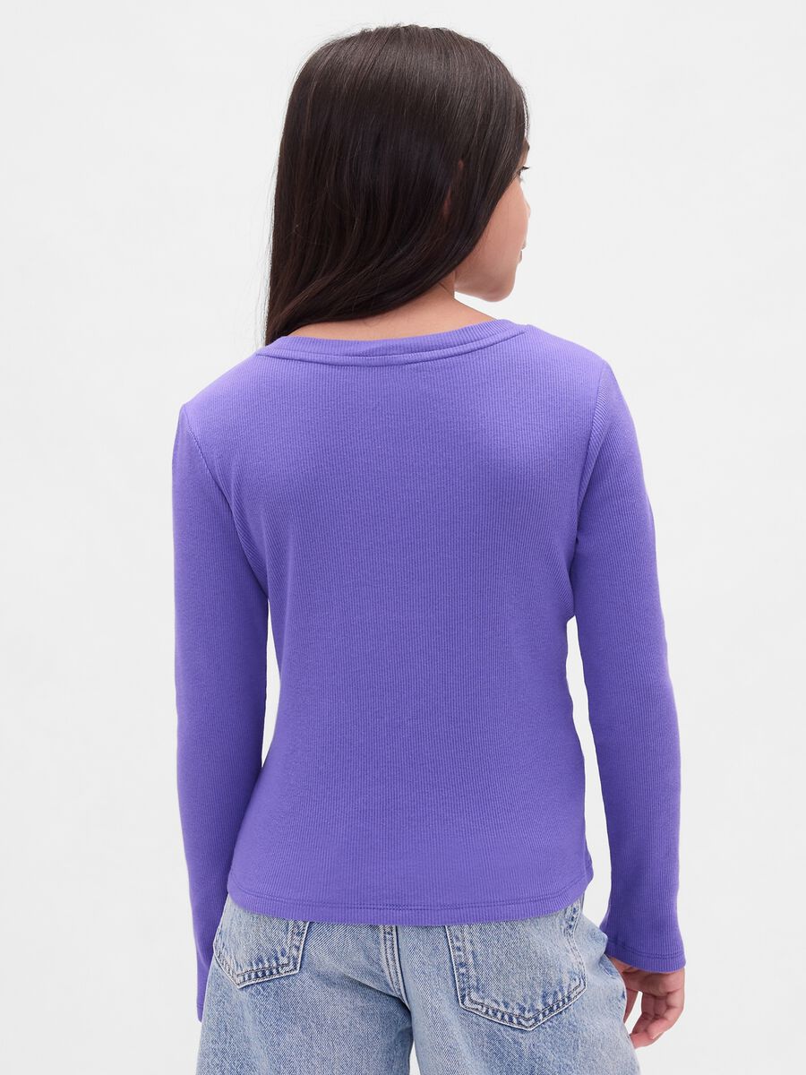 Purple Long-Sleeve Cotton T-Shirt_1