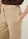 Beige wide-leg trousers with elasticated waist_3