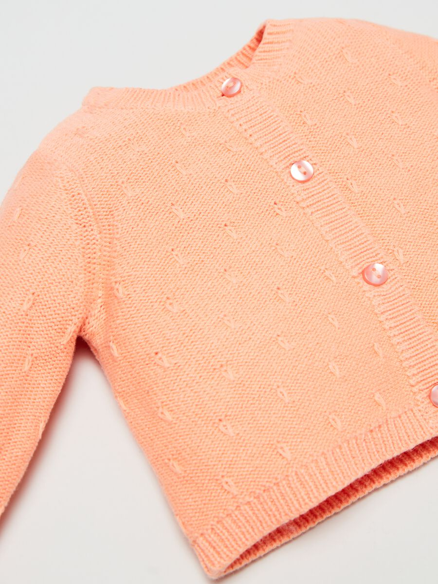 Cardigan in maglia lavorazione in rilievo_2