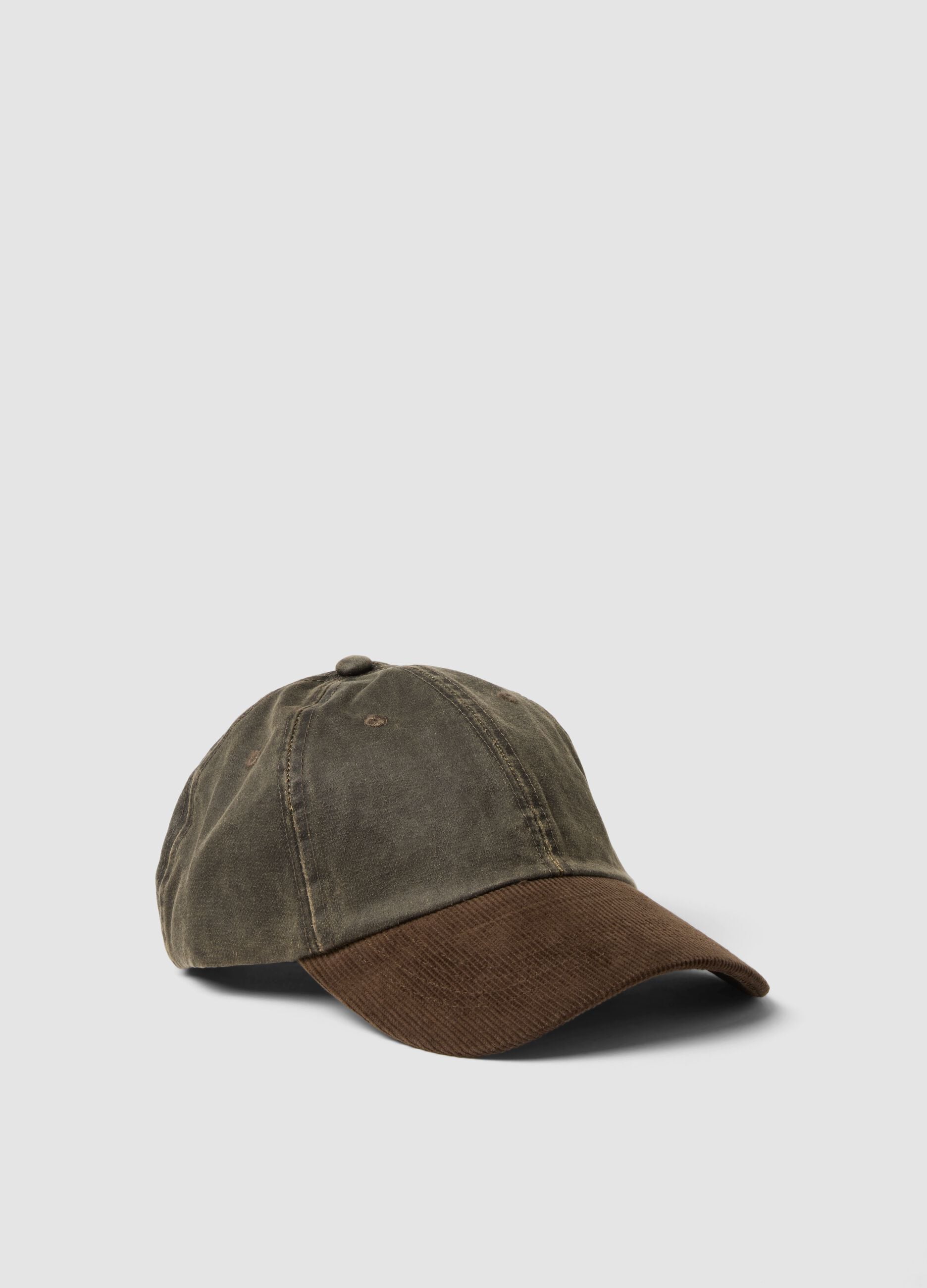 Brown cotton-blend baseball cap