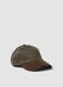 Brown cotton-blend baseball cap_0